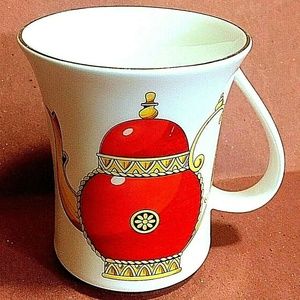 Haengnam Bollare Red Bone China Tea Mug Cup - NEW